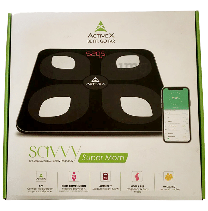 ActiveX Savvy Super Mom Smart Bluetooth Body Composition Weighing Scale