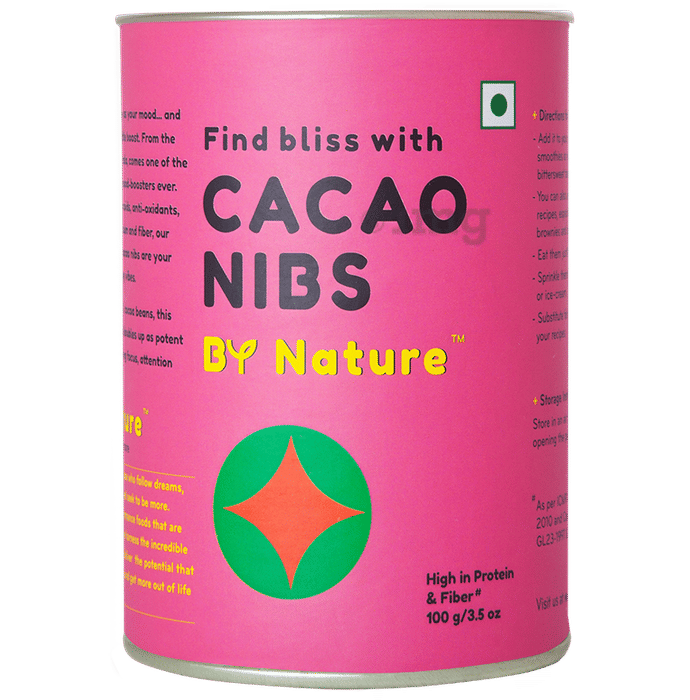 By Nature Cacao Nibs Buy Tin of 100 gm Pack at best price in India 1mg