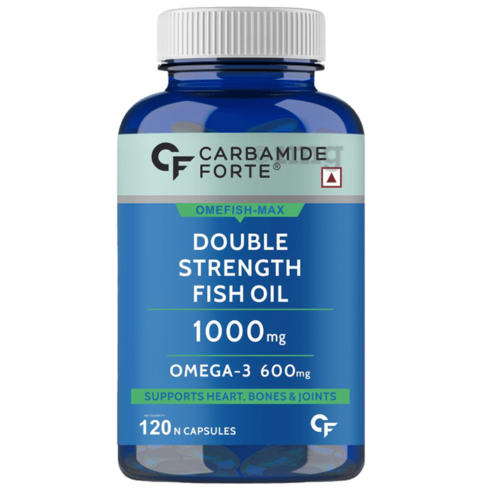 Carbamide Forte Double Strength Fish Oil with Omega 3 1000mg | Softgel for Heart, Bones & Joints