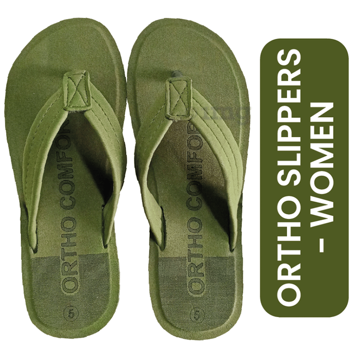 Tata 1mg Ortho Slipper - Women Size 6 Olive Green