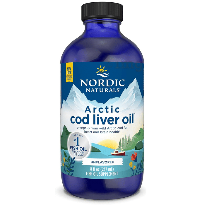 Nordic Naturals Arctic Cod Liver 1060mg Omega 3 for Heart & Brain Health Unflavored