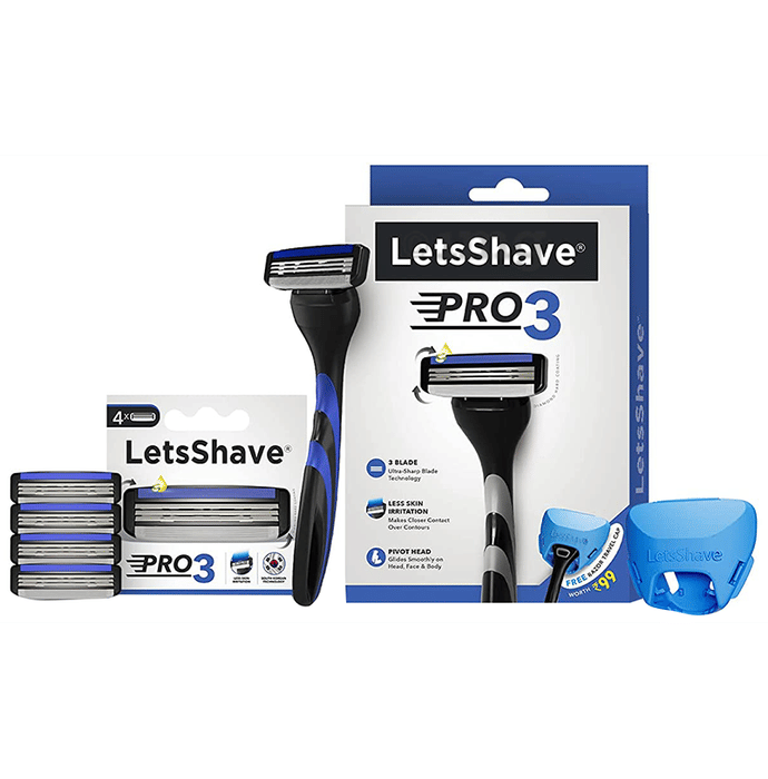 LetsShave Pro 3 Razor Shaving Kit Buy box of 1.0 Kit at best price in