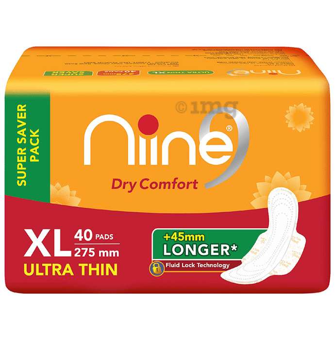 Niine Dry Comfort sanitary Pads (40 Each) Ultra Thin XL