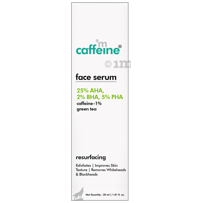 mCaffeine Face Serum with 25% AHA, 2% BHA, 5% PHA