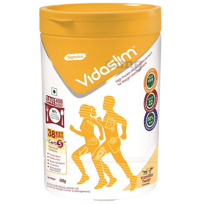 Signutra Vidaslim HIgh Protein For Weight Management | Flavour Powder Vanilla