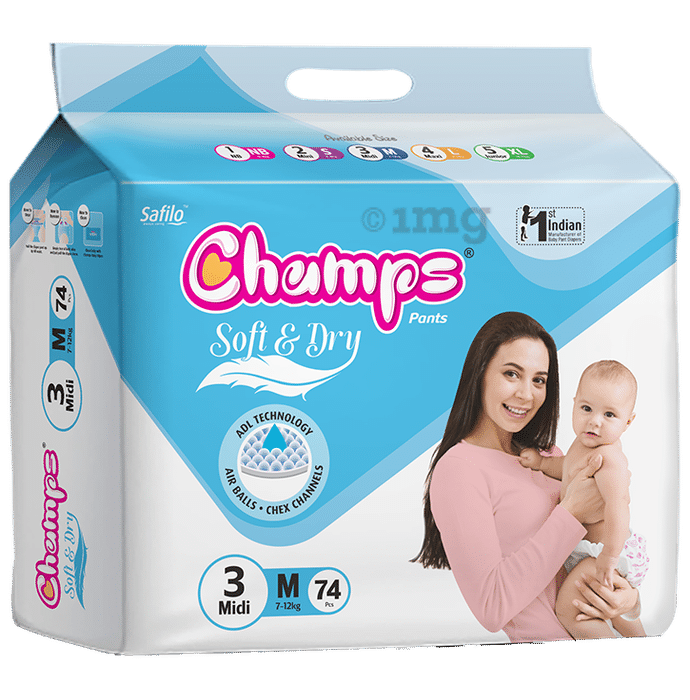 Champs Soft and Dry Pant Diaper Medium