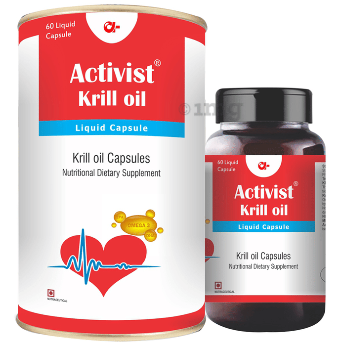Activist Krill Oil Liquid Capsule Buy bottle of 60 capsules at best price in India 1mg