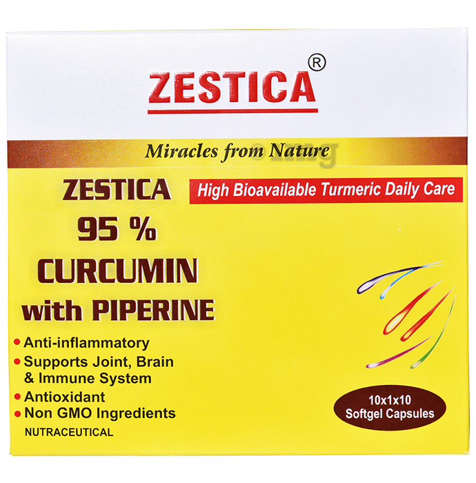 Zestica 95% Curcumin with Piperine Softgel Capsule Buy 1 Get 1 Free