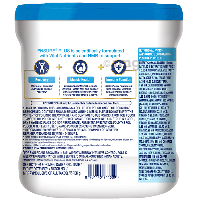 Ensure Plus Vanilla Powder
