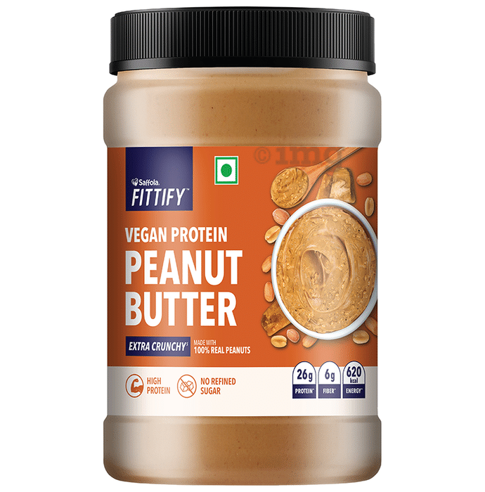 Saffola Fittify Vegan Protein Peanut Butter Extra Crunchy