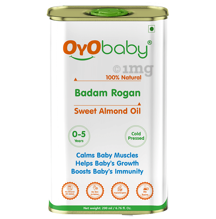Oyo Baby 100% Natural Badam Rogan Sweet Almond Oil for 0 to 5 years