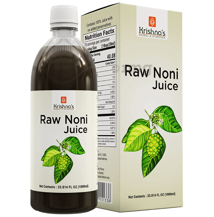 Krishna's Herbal & Ayurveda Raw Noni Juice Buy bottle of 1000 ml Juice at best price in India 1mg