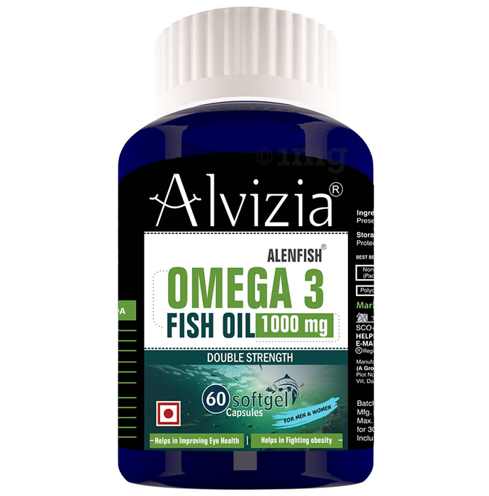 Alvizia Omega 3 Fish Oil 1000mg Softgel Capsules