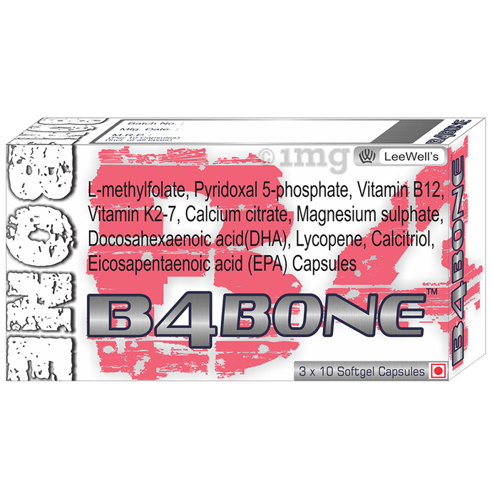 B4 Bone Mineral Density (BMD), Osteoporosis & Bone Strength Vitamins Supplement Softgel Capsule