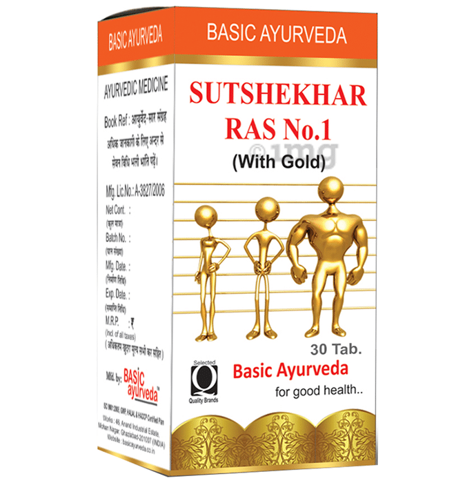 Basic Ayurveda Sutshekhar Ras No.1 (with Gold) Tablet