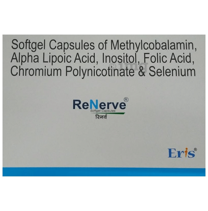Renerve Softgel Capsule with Methylcobalamin, ALA, Chromium, Folic Acid & Selenium