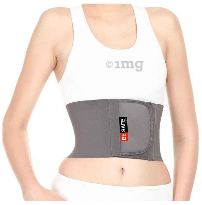 Be Safe Forever Rib Support Chest Binder Compression Brace XL Grey