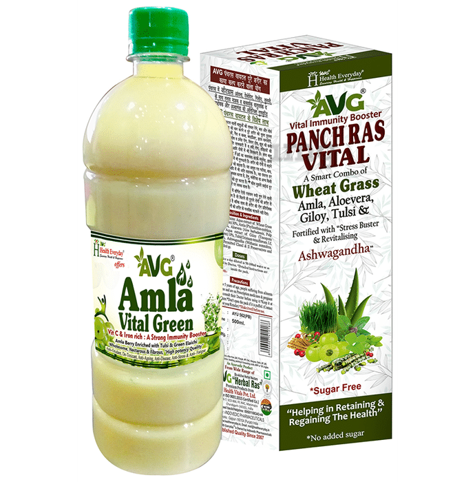 AVG Combo Pack of Amla Vital Green 1000ml & Panch Ras Vital 500ml