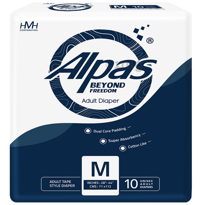 Alpas Beyond Freedom Adult Diaper 28-44 inches Medium