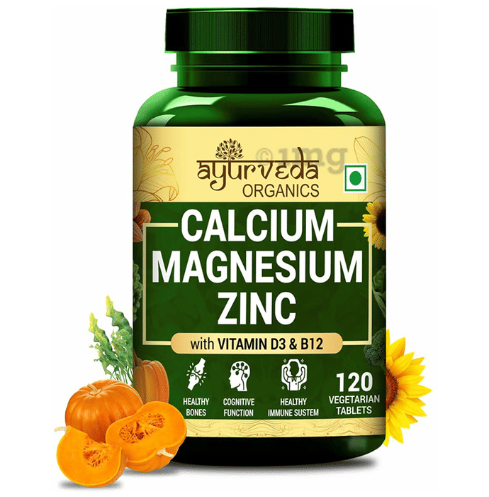 Ayurveda Organics Calcium Magnesium Zinc with Vitamin D3 & B12