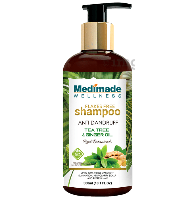 Medimade Wellness Tea Tree & Ginger Oil Flakes Free Shampoo