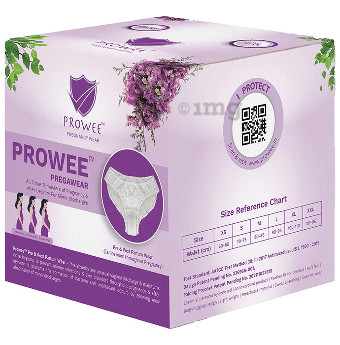 Prowee Pregawear All Three Trimesters of Pregnancy and After Delivery for Minor Discharges Pregnancy Wear XS