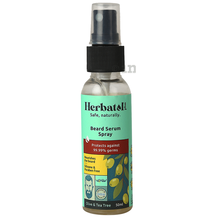 Herbatol Plus Beard Serum Spray (50ml Each) Olive & Tea Tree