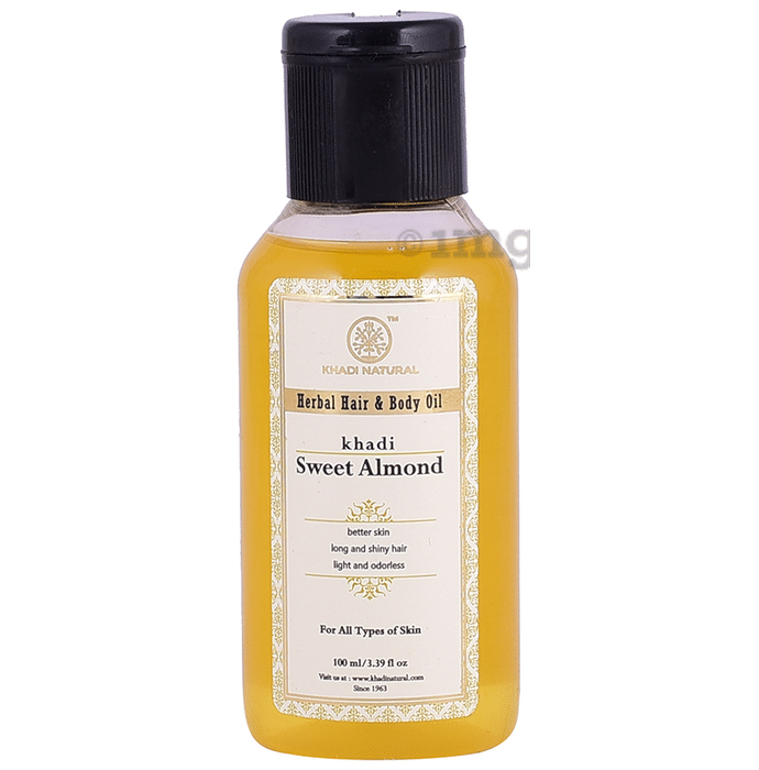 Khadi Naturals Sweet Almond Herbal Hair & Body Oil
