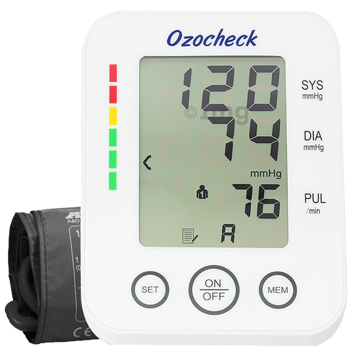 Ozocheck Fully Automatic Digital Blood Pressure and Pulse Rate Monitor with MDI Technology