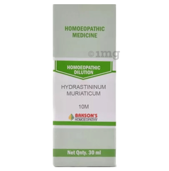 Bakson's Homoeopathy Hydrastininum Muriaticum Dilution 10M