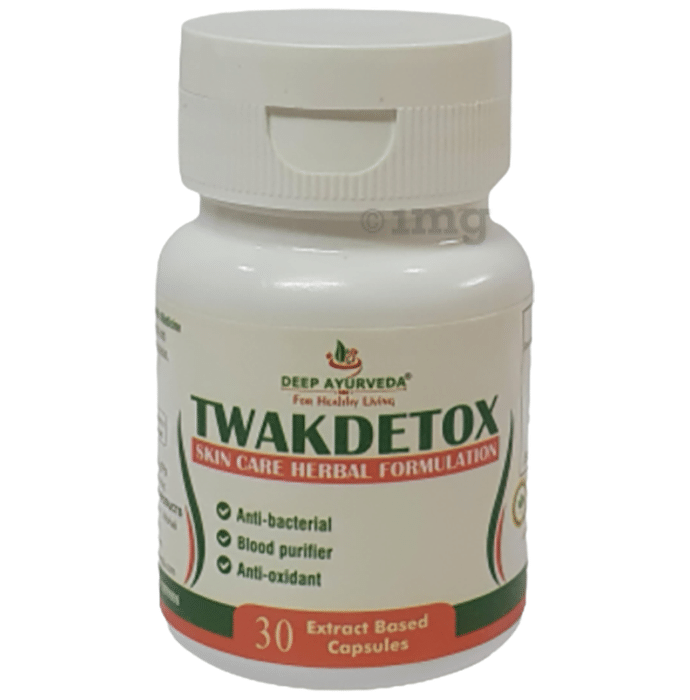 Deep Ayurveda Twakdetox Skin Care Herbal Formulation Extract Based Capsule