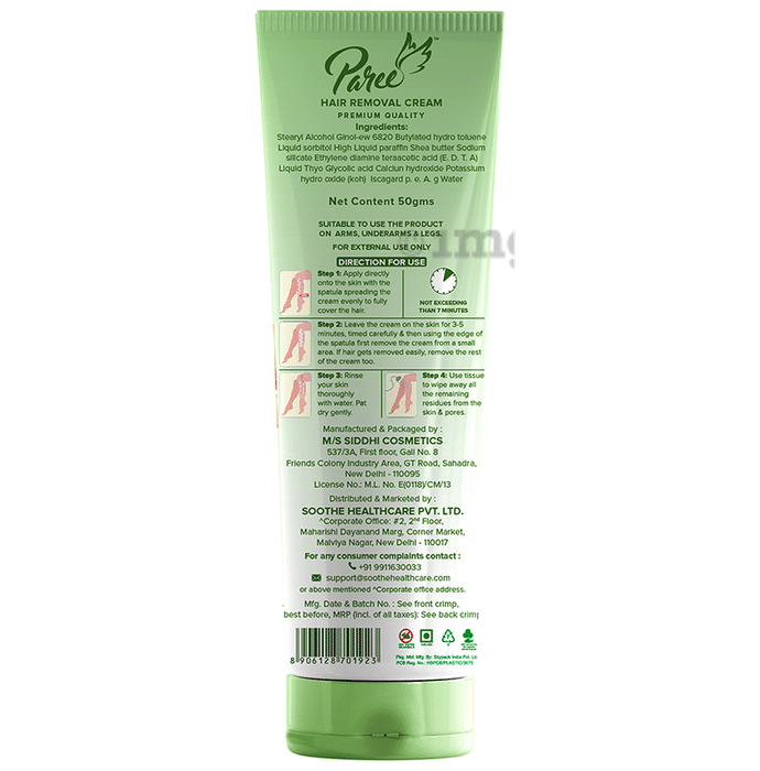 Paree Hair Removal Cream for Women - 50g Silky Soft Smoothing Skin with  Aloe Vera Extract at Rs 30/piece, Hair Removal Cream in New Delhi