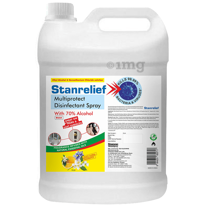 Stanrelief Multiprotect Disinfectant Spray with 70% Alcohol