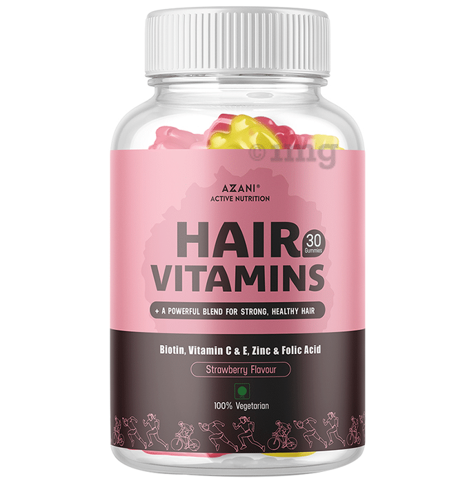 Azani Active Nutrition Hair Vitamins Gummies Strawberry