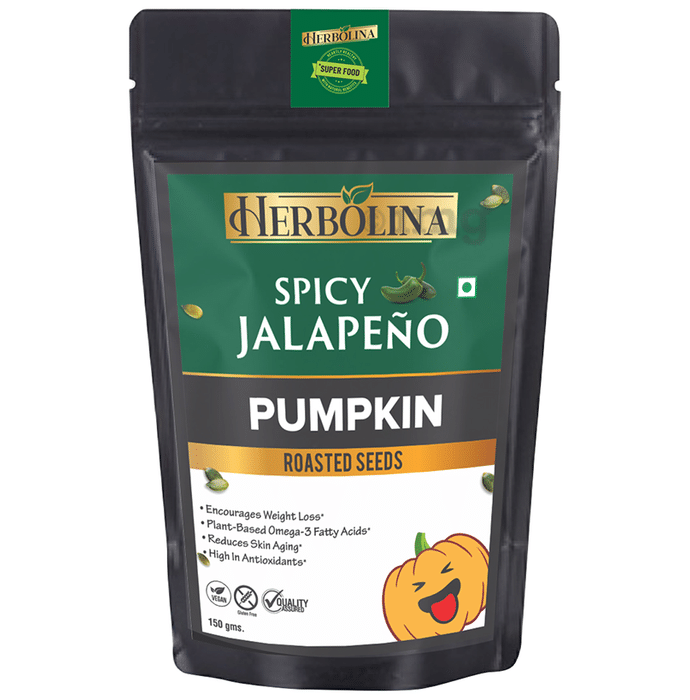 Herbolina Pumpkin Roasted Seeds (150gm Each) Spicy Jalapeno