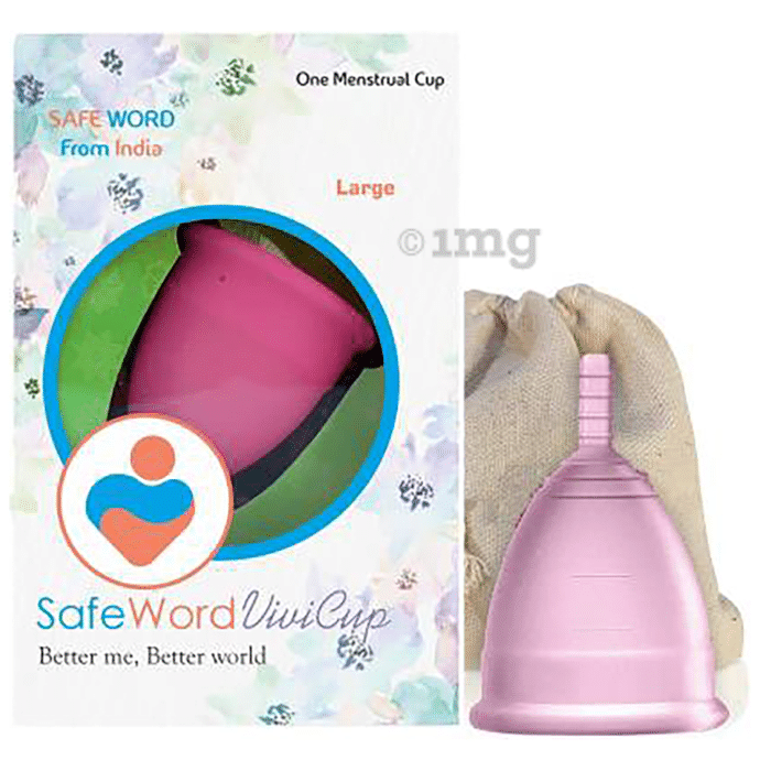 SafeWord Vivi Cup Premium Menstrual Cup Large Pink