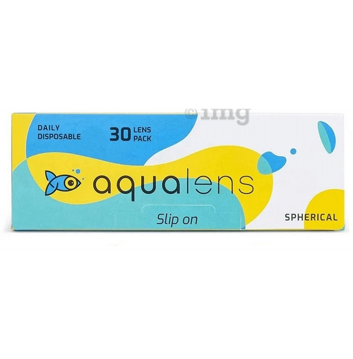 Aqualens Daily Disposable Contact Lens with UV Protection Optical Power -4 Transparent Spherical