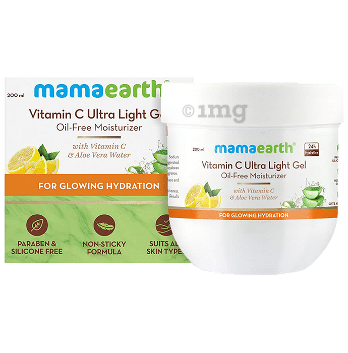 Mamaearth Vitamin C Ultra Light Gel Oil-Free Moisturizer | Paraben & Silicone-Free | Suits All Skin Types