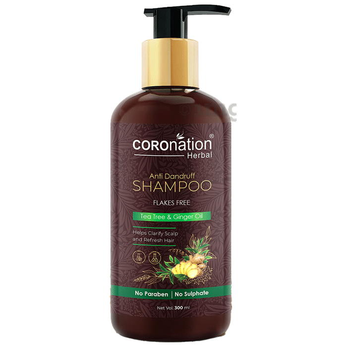 Coronation Herbal Tea Tree & Ginger Oil Anti Dandruff Shampoo (300ml Each)