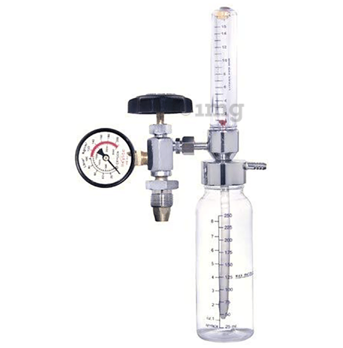 Fidelis Healthcare Oxygen Flowmeter with Rotameter Humidifier Bottle