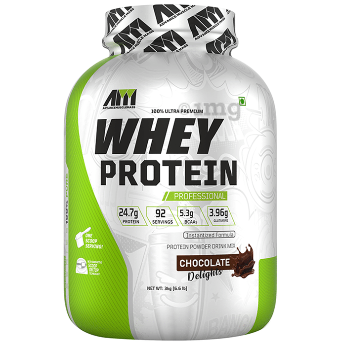 Advance MuscleMass 100% Ultra Premium Whey Protein Powder Chocolate Delight