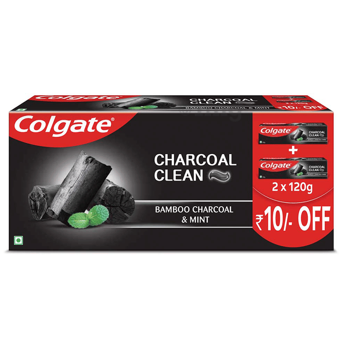 Colgate Charcoal Clean Toothpaste (120gm Each) Buy box of 2