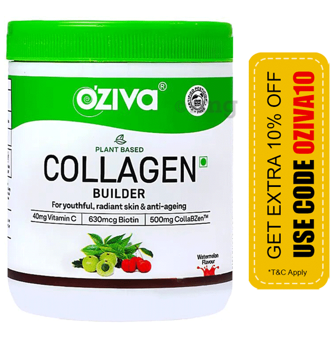 Oziva Plant-Based Collagen Builder | Nutrition Care Powder Watermelon