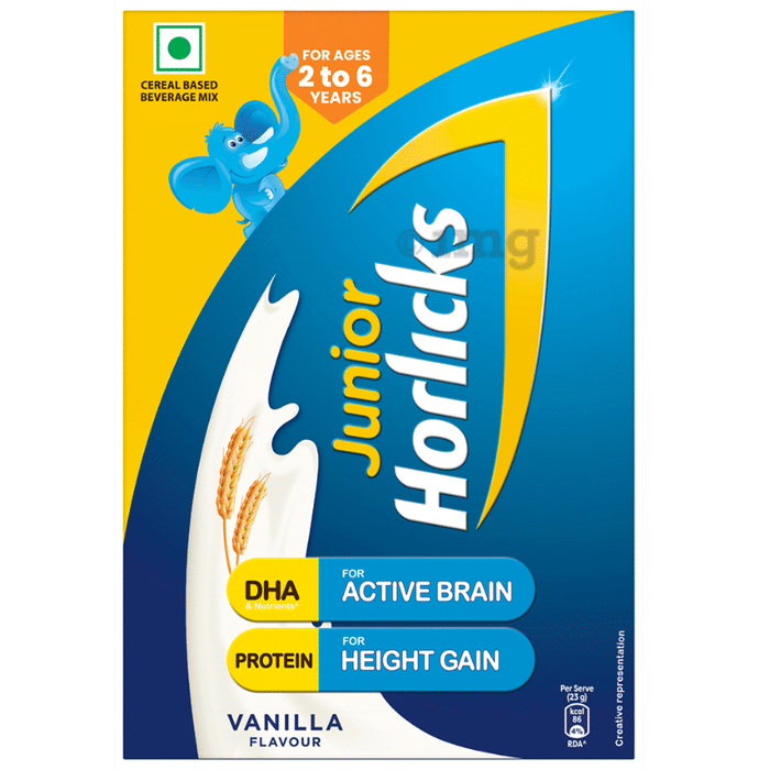 Horlicks Junior| For Kids' Active Brain & Height Gain | Flavour Vanilla