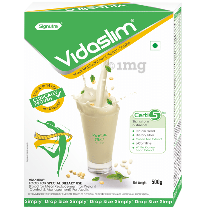 Vidaslim Signutra Vidaslim HIgh Protein For Weight Management | Flavour Vanilla Elixir