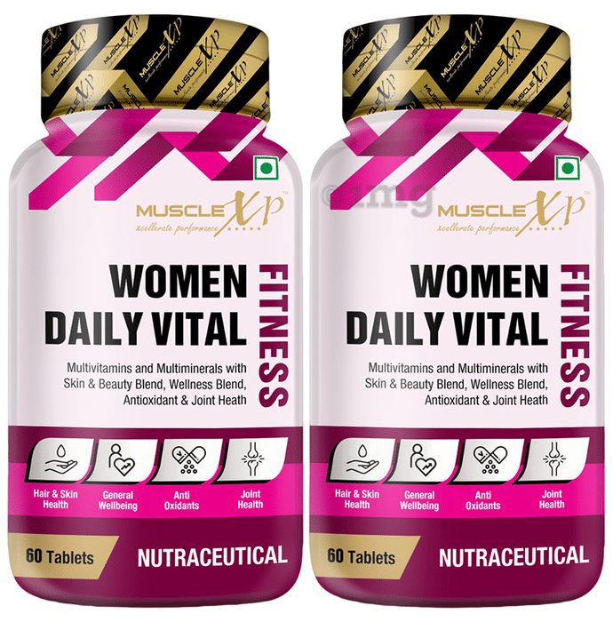 MuscleXP Women Daily Vital Fitness Multivitamins & Multiminerals Tablet (60 Each)