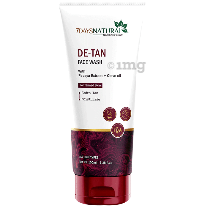 7 Days Natural De-Tan Face Wash All Skin Types