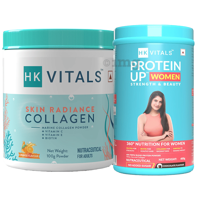 HK Vitals Combo Pack of Skin Radiance Collagen Powder Orange Flavour