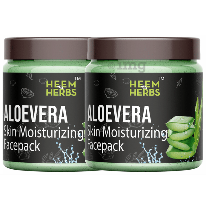 Heem & Herbs Aloevera Skin Moisturizing Face Pack (100gm Each)