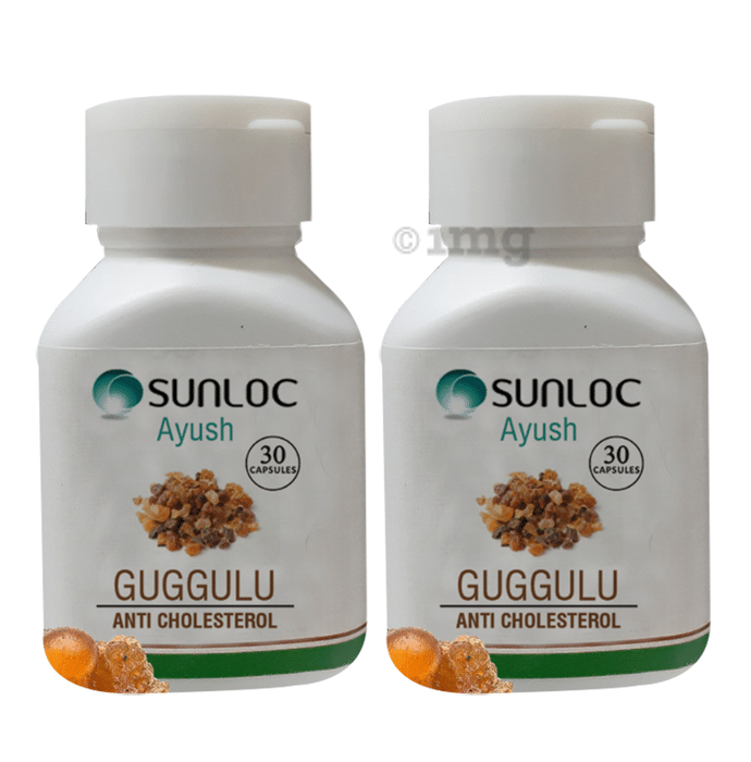 Sunloc Ayush Guggulu Anti Cholesterol Capsule (30 Each)